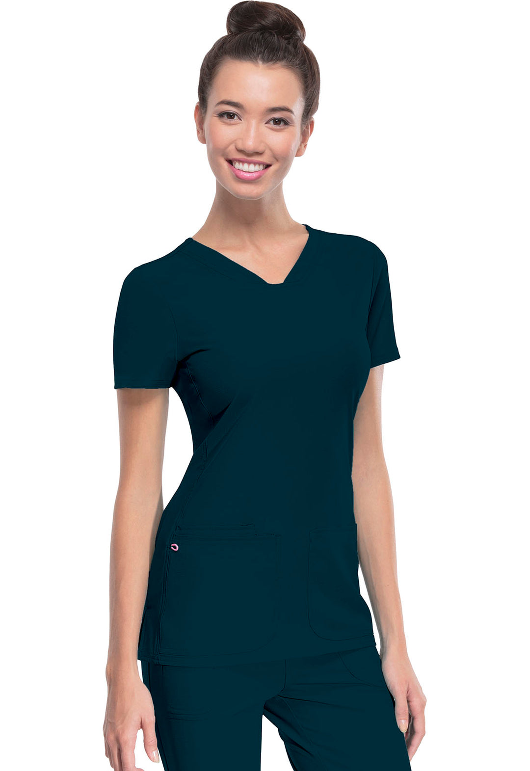 Women's Shaped V-Neck Top - Caribbean Blue