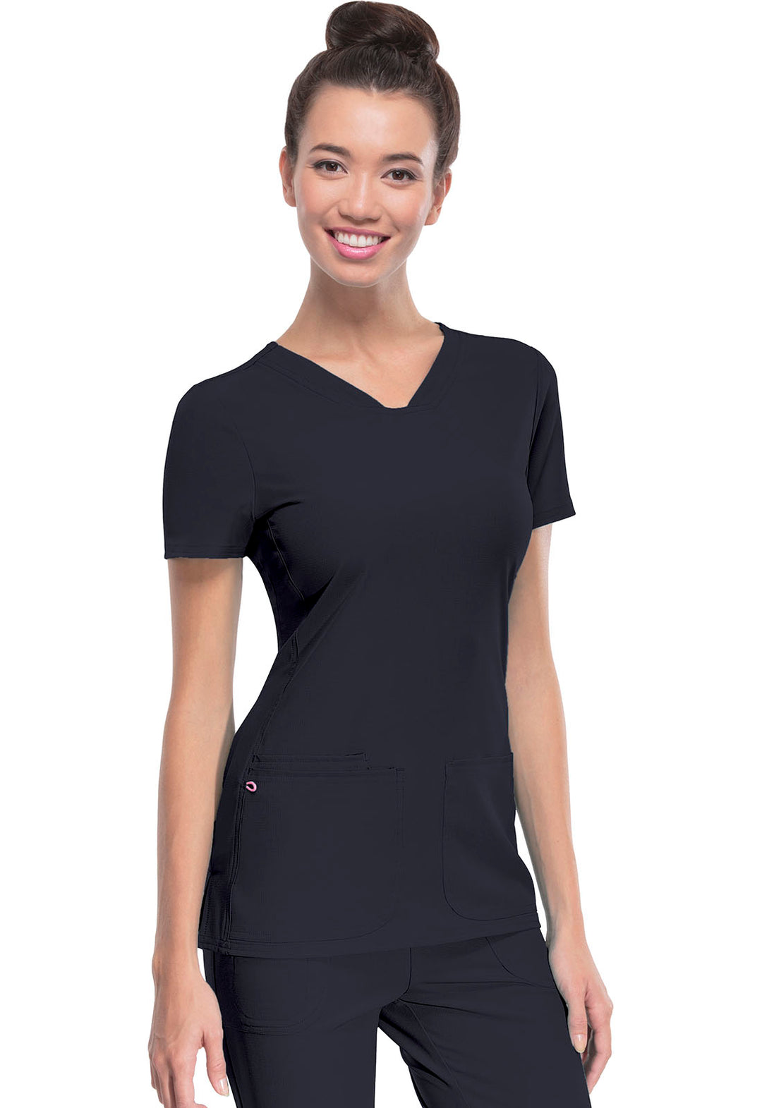 Women's Shaped V-Neck Top - Pewter