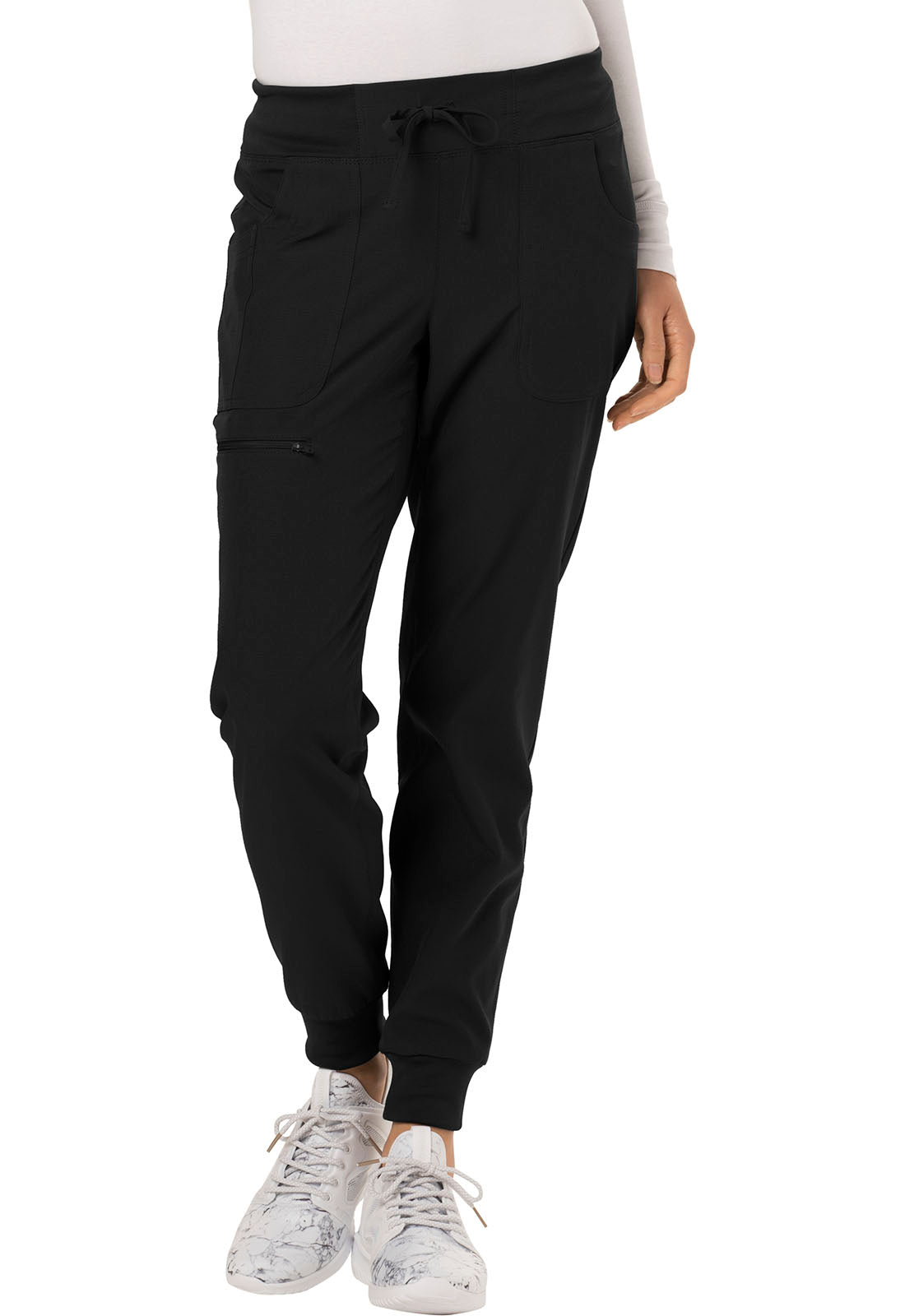 【GRAVER】25SS★ OF-SYMBOL Sweat Jogger Pants Women's Drawstring Jogger - Black | Jen's Scrubs