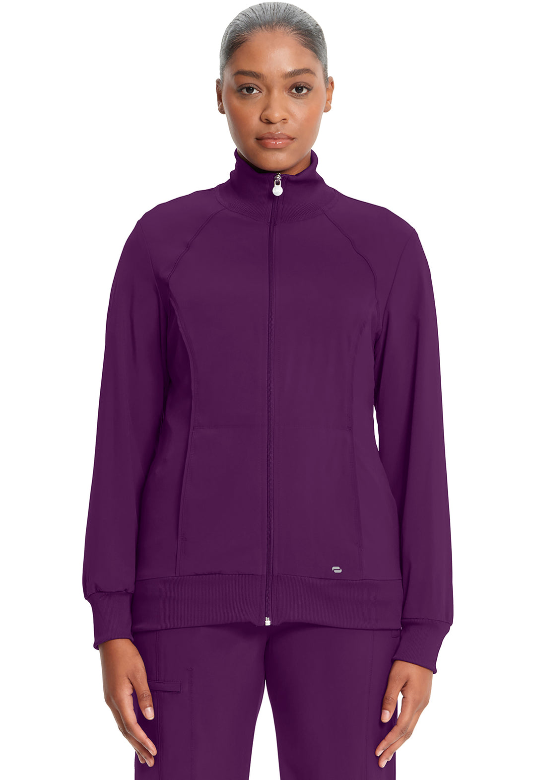 Women's Zip Front Jacket - Eggplant