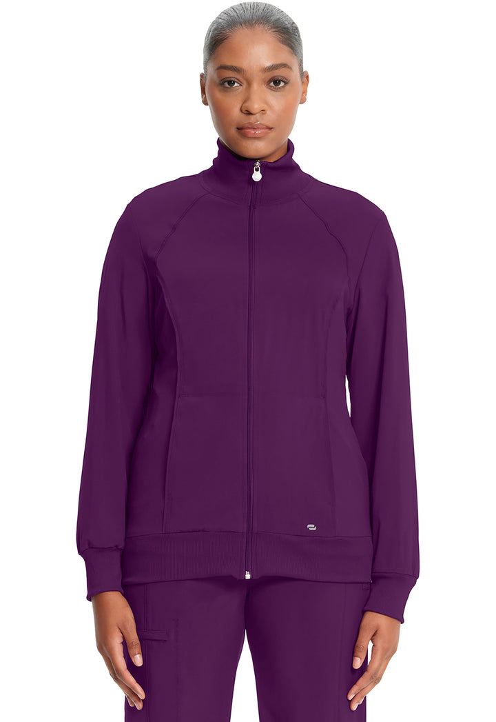 Women's Zip Front Jacket - Eggplant