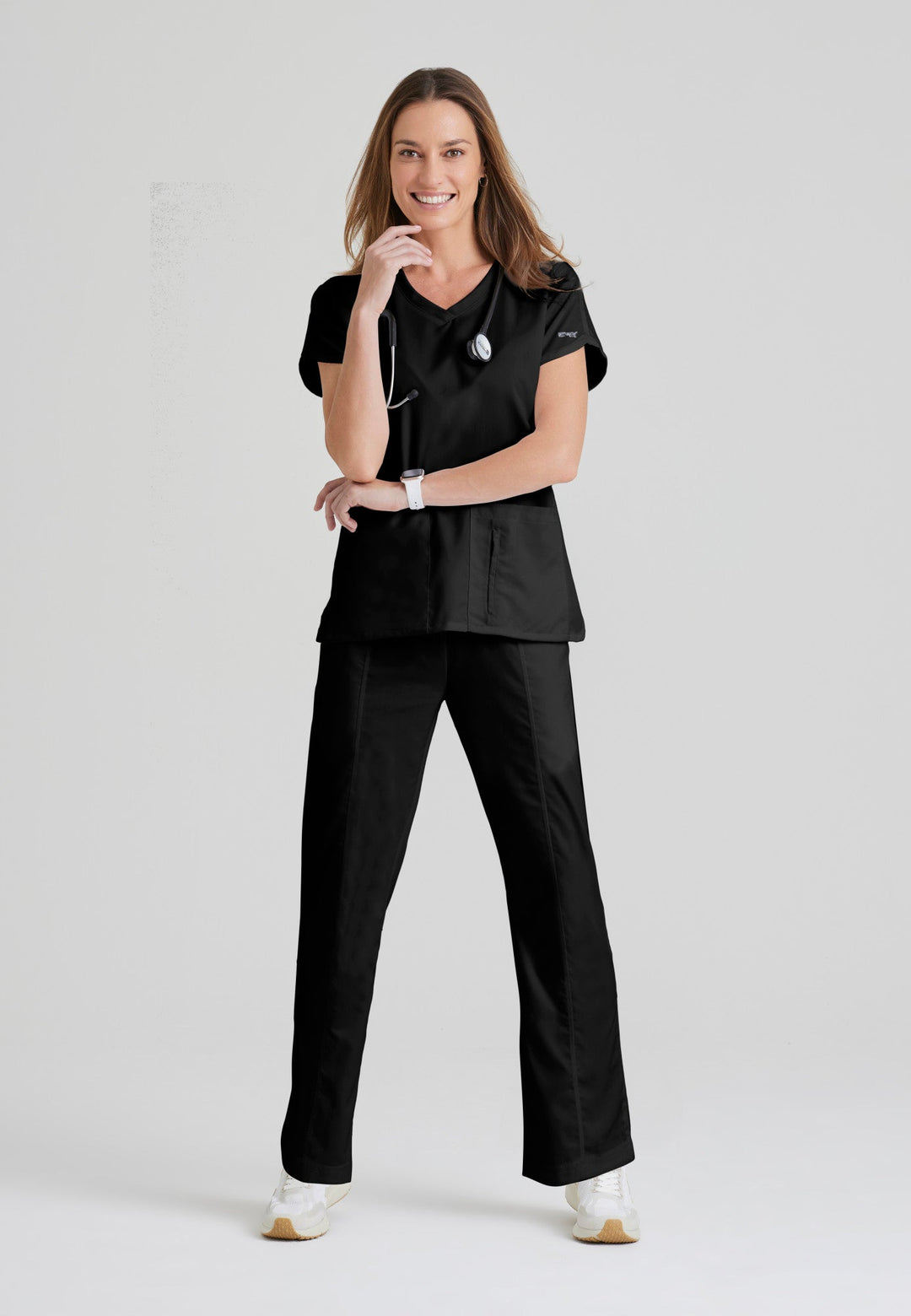 Cora Top - Black - Grey's Anatomy Scrubs