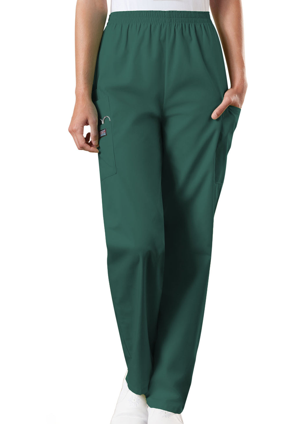 Women's Natural Rise Tapered Pull-On Cargo Pant - Hunter Green