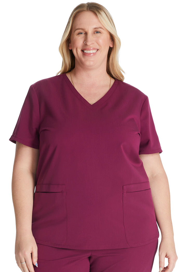 Women's V-Neck Top - Wine