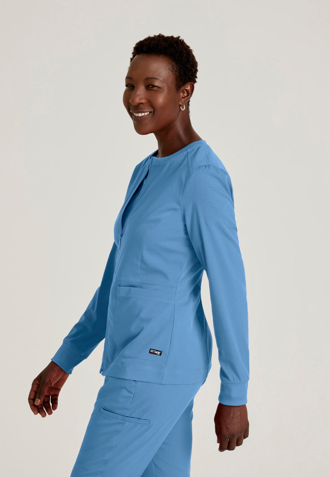 Millie Jacket - Ciel Blue - Jen's Scrubs