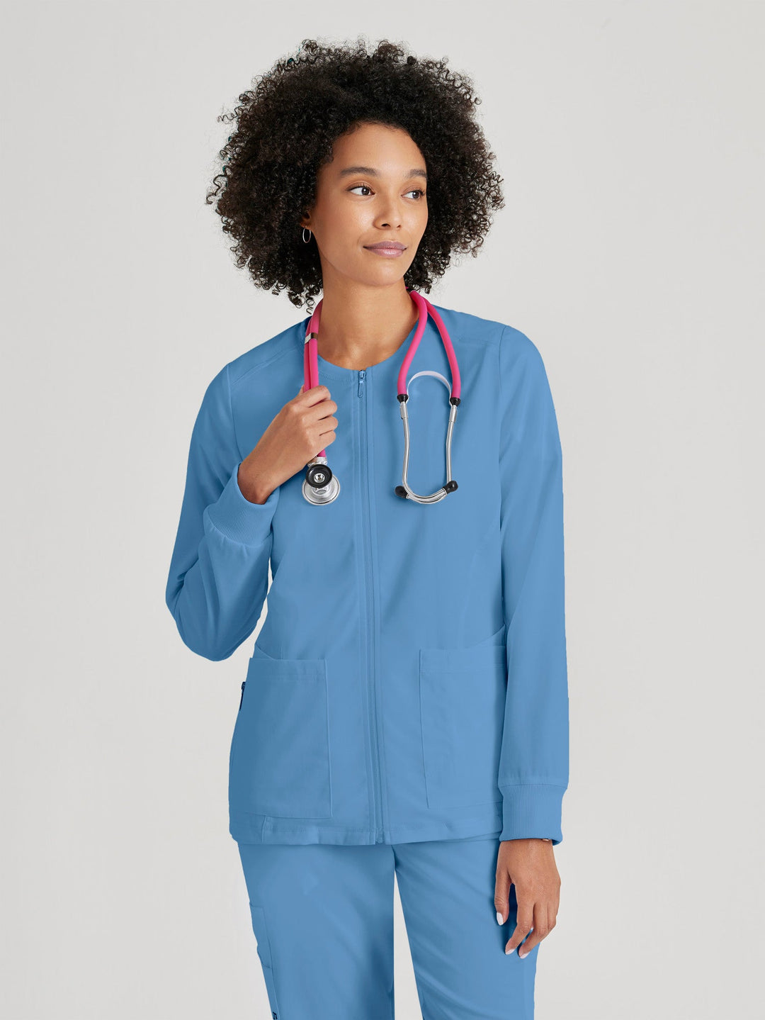 Gianna Warmup - Ciel Blue - Jen's Scrubs