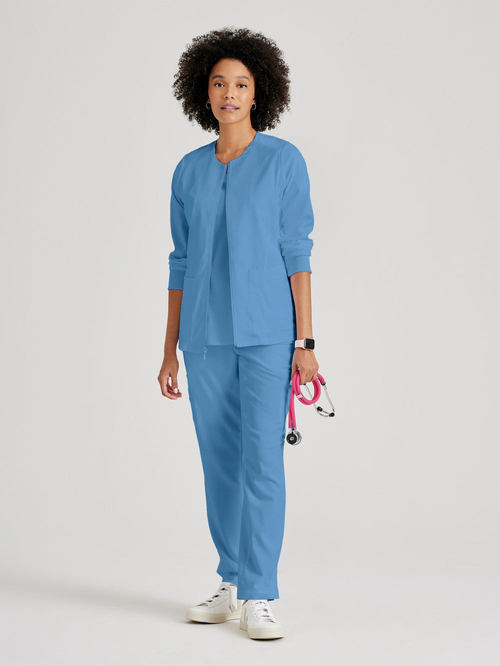 Gianna Warmup - Ciel Blue - Jen's Scrubs