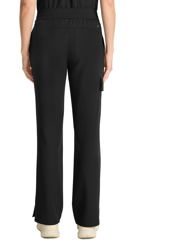Women's Mid Rise Drawstring Straight Leg - Black