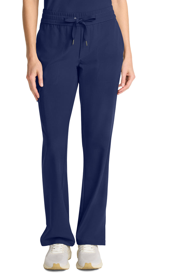 Women's Mid Rise Drawstring Straight Leg - Navy