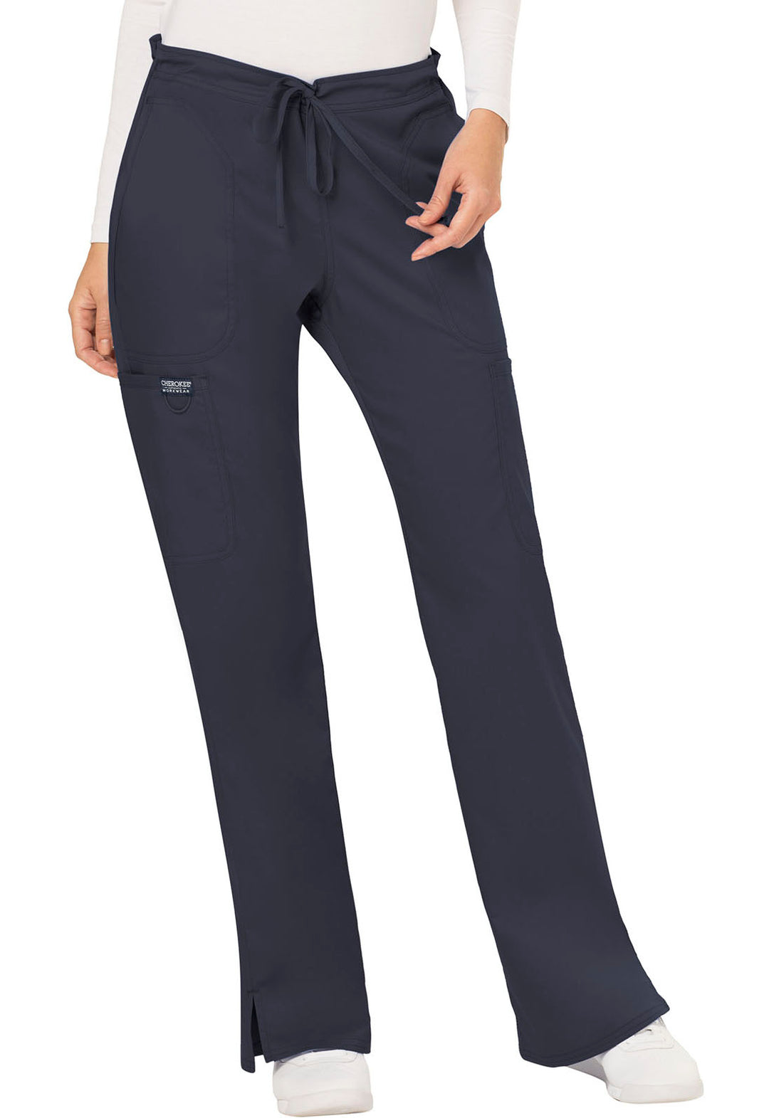 Women's Mid Rise Moderate Flare Drawstring Pant - Pewter