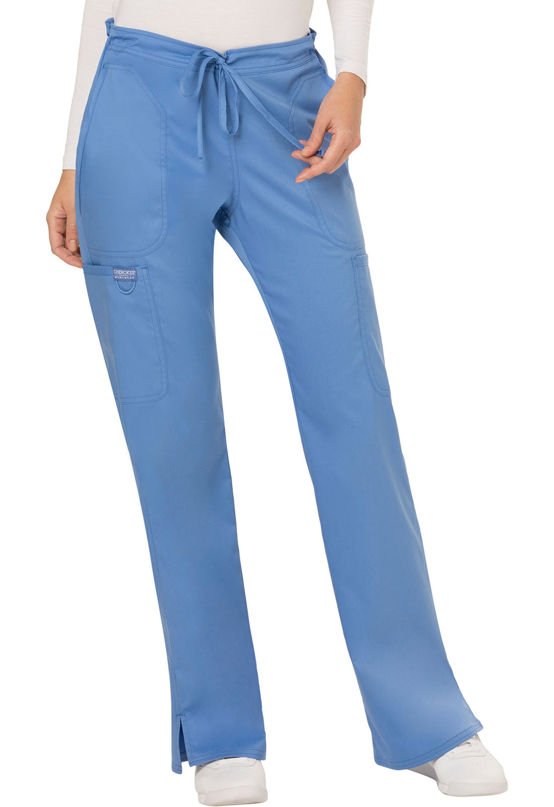 Women's Mid Rise Moderate Flare Drawstring Pant - Ciel