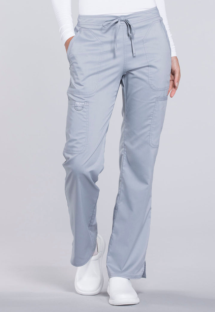 Women's Mid Rise Moderate Flare Drawstring Pant - Grey