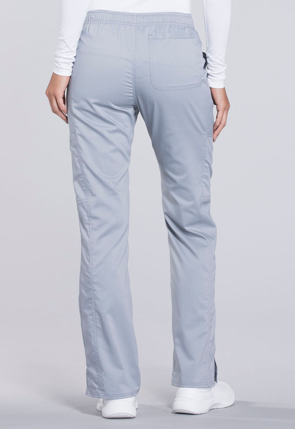 Women's Mid Rise Moderate Flare Drawstring Pant - Grey