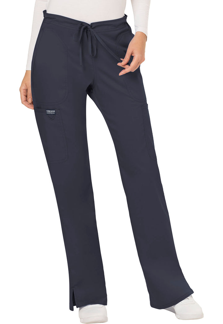 Women's Mid Rise Moderate Flare Drawstring Pant - Pewter