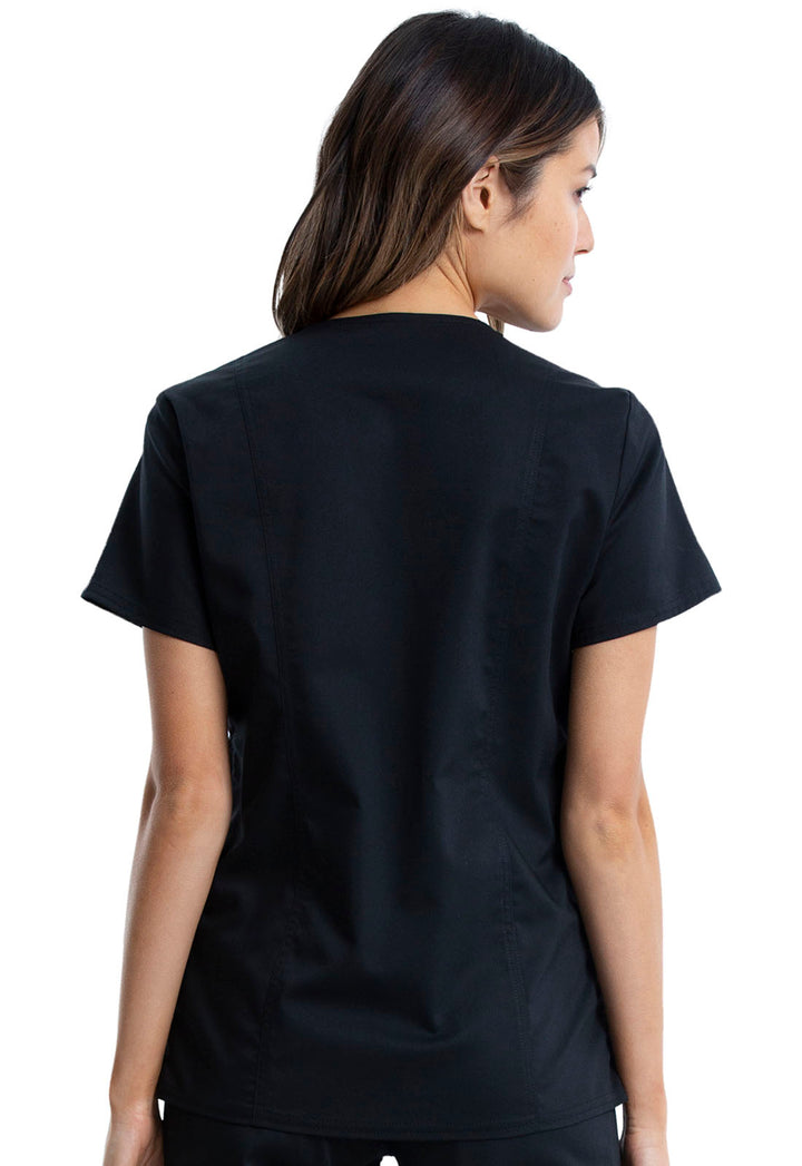 Women's Maternity Mock Wrap Top - Black