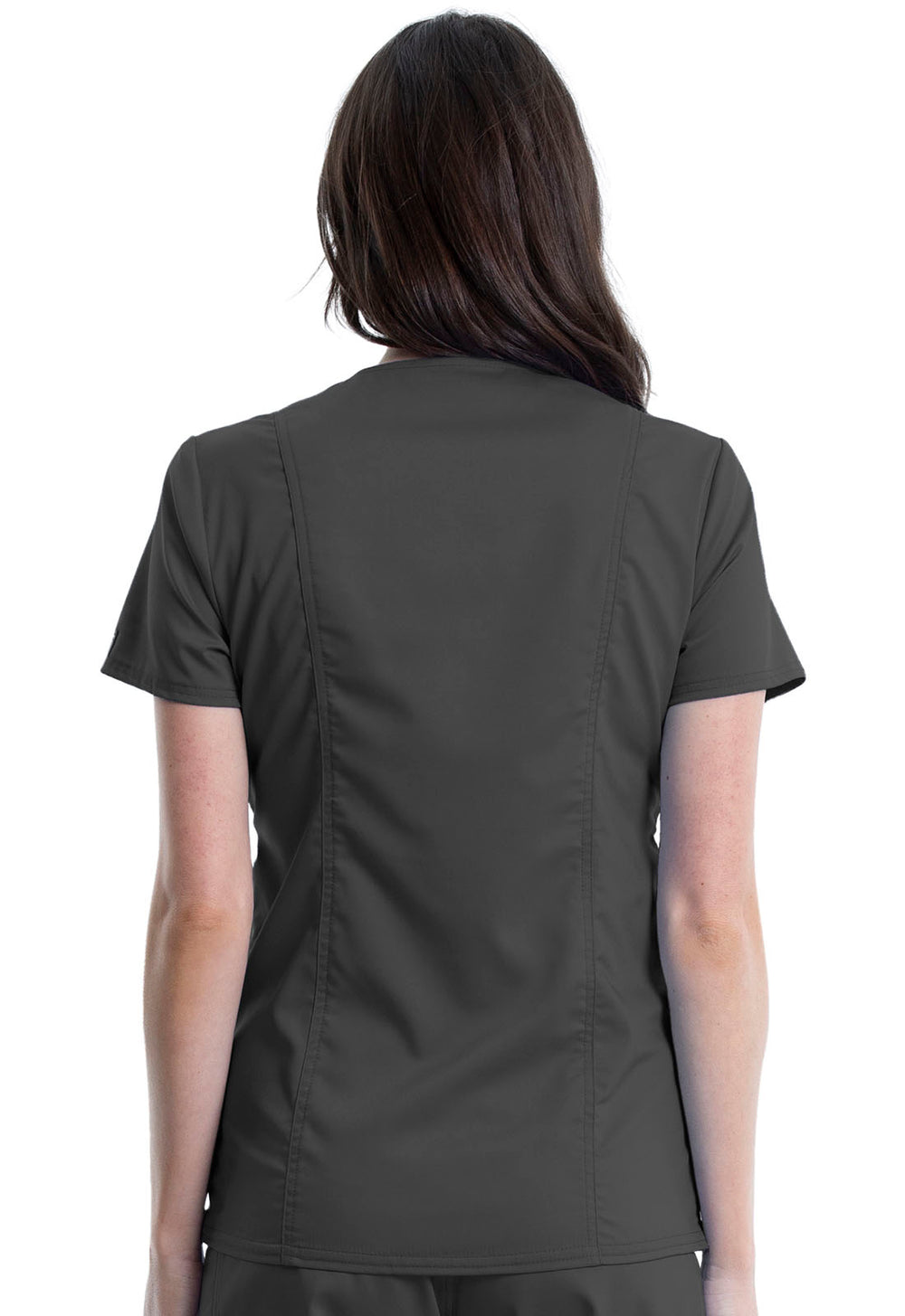 Women's Maternity Mock Wrap Top - Pewter